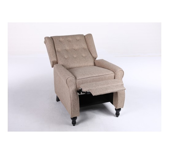 Πολυθρόνα Ανακλινόμενη ArteLibre ALNAIR Καφέ Ύφασμα 78x85x104cm