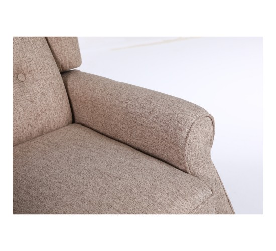 Πολυθρόνα Ανακλινόμενη ArteLibre ALNAIR Καφέ Ύφασμα 78x85x104cm