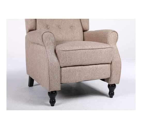 Πολυθρόνα Ανακλινόμενη ArteLibre ALNAIR Καφέ Ύφασμα 78x85x104cm