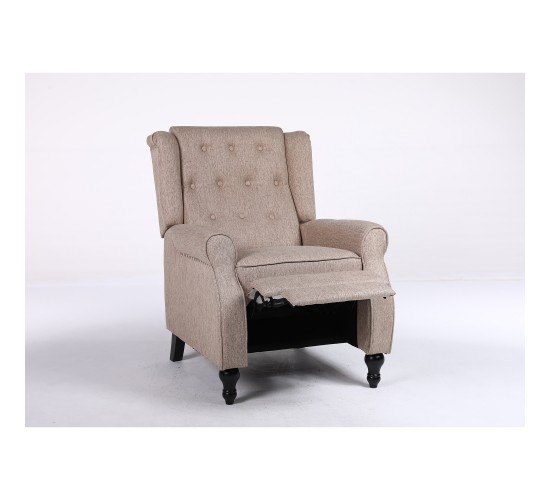 Πολυθρόνα Ανακλινόμενη ArteLibre ALNAIR Καφέ Ύφασμα 78x85x104cm