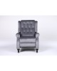 Πολυθρόνα Ανακλινόμενη ArteLibre ALNAIR Γκρι Βελούδο 78x85x104cm
