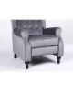 Πολυθρόνα Ανακλινόμενη ArteLibre ALNAIR Γκρι Βελούδο 78x85x104cm