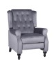 Πολυθρόνα Ανακλινόμενη ArteLibre ALNAIR Γκρι Βελούδο 78x85x104cm