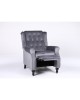 Πολυθρόνα Ανακλινόμενη ArteLibre ALNAIR Γκρι Βελούδο 78x85x104cm