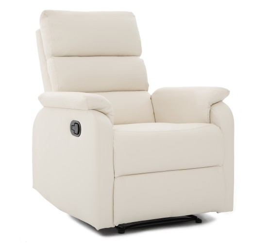 Πολυθρόνα Ανακλινόμενη ArteLibre TALITHA Μπεζ PU 79x97x101cm