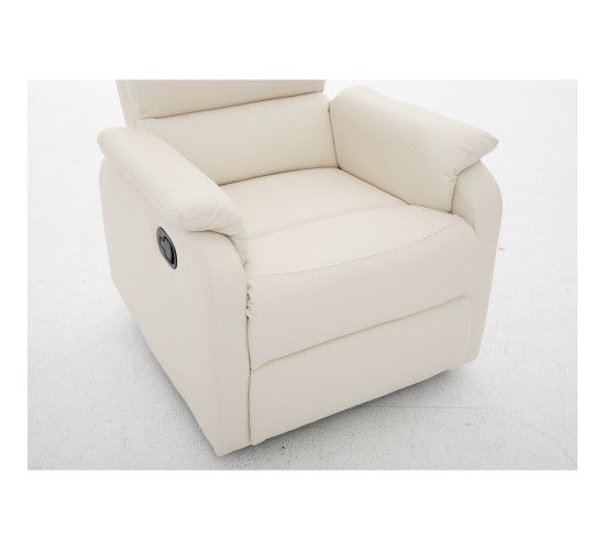 Πολυθρόνα Ανακλινόμενη ArteLibre TALITHA Μπεζ PU 79x97x101cm