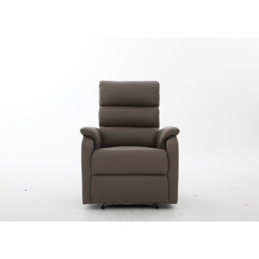 Πολυθρόνα Ανακλινόμενη ArteLibre TALITHA Καφέ PU 79x97x101cm