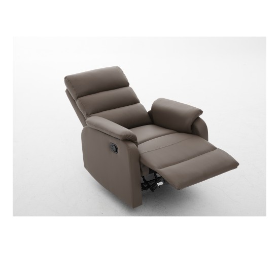 Πολυθρόνα Ανακλινόμενη ArteLibre TALITHA Καφέ PU 79x97x101cm
