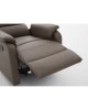 Πολυθρόνα Ανακλινόμενη ArteLibre TALITHA Καφέ PU 79x97x101cm