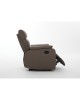Πολυθρόνα Ανακλινόμενη ArteLibre TALITHA Καφέ PU 79x97x101cm