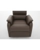 Πολυθρόνα Ανακλινόμενη ArteLibre TALITHA Καφέ PU 79x97x101cm