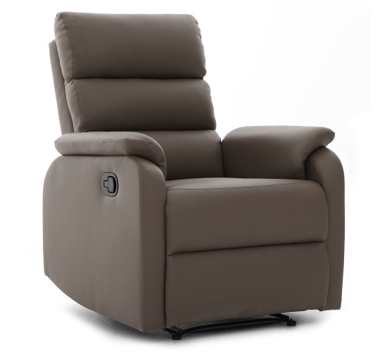 Πολυθρόνα Ανακλινόμενη ArteLibre TALITHA Καφέ PU 79x97x101cm