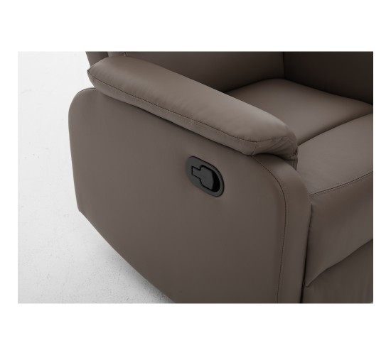 Πολυθρόνα Ανακλινόμενη ArteLibre TALITHA Καφέ PU 79x97x101cm