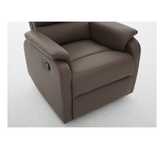 Πολυθρόνα Ανακλινόμενη ArteLibre TALITHA Καφέ PU 79x97x101cm