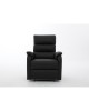 Πολυθρόνα Ανακλινόμενη ArteLibre TALITHA Μαύρο PU 79x97x101cm
