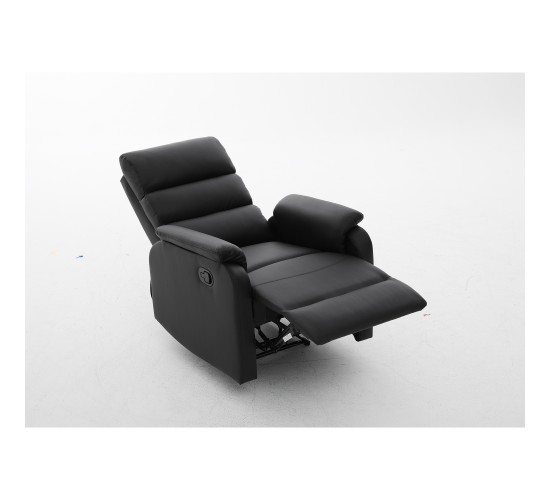 Πολυθρόνα Ανακλινόμενη ArteLibre TALITHA Μαύρο PU 79x97x101cm