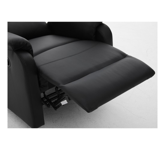 Πολυθρόνα Ανακλινόμενη ArteLibre TALITHA Μαύρο PU 79x97x101cm