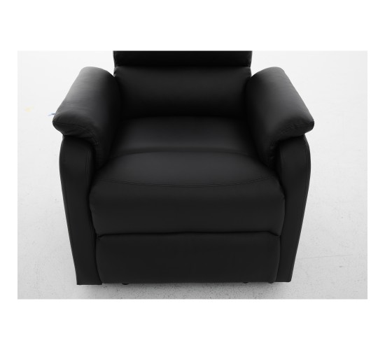 Πολυθρόνα Ανακλινόμενη ArteLibre TALITHA Μαύρο PU 79x97x101cm