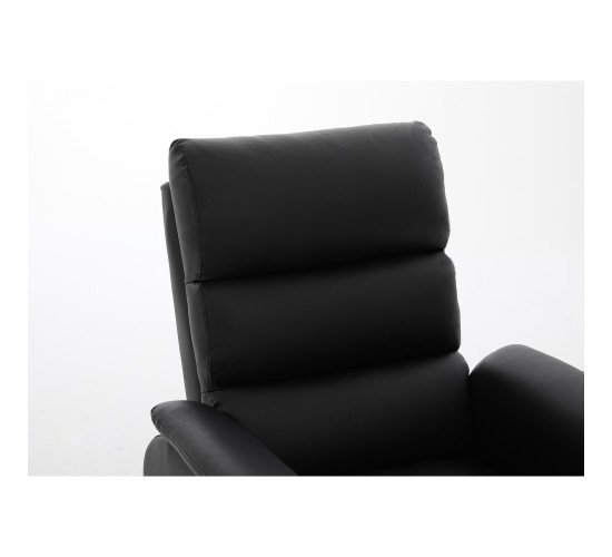 Πολυθρόνα Ανακλινόμενη ArteLibre TALITHA Μαύρο PU 79x97x101cm