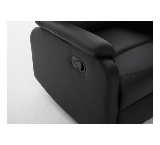 Πολυθρόνα Ανακλινόμενη ArteLibre TALITHA Μαύρο PU 79x97x101cm