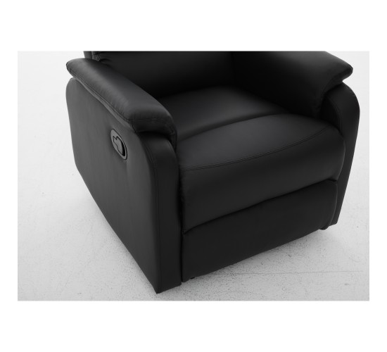 Πολυθρόνα Ανακλινόμενη ArteLibre TALITHA Μαύρο PU 79x97x101cm