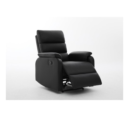 Πολυθρόνα Ανακλινόμενη ArteLibre TALITHA Μαύρο PU 79x97x101cm