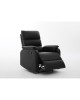 Πολυθρόνα Ανακλινόμενη ArteLibre TALITHA Μαύρο PU 79x97x101cm