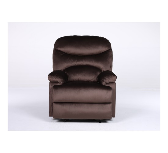 Πολυθρόνα Ανακλινόμενη ArteLibre NASHIRA Καφέ Βελούδο 88x90x99cm
