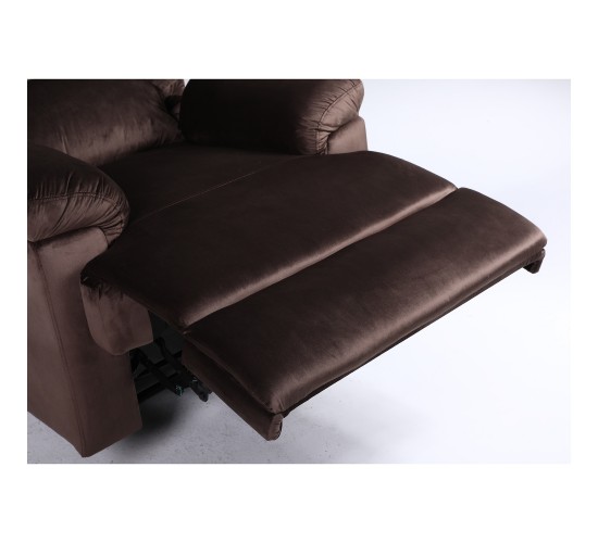 Πολυθρόνα Ανακλινόμενη ArteLibre NASHIRA Καφέ Βελούδο 88x90x99cm