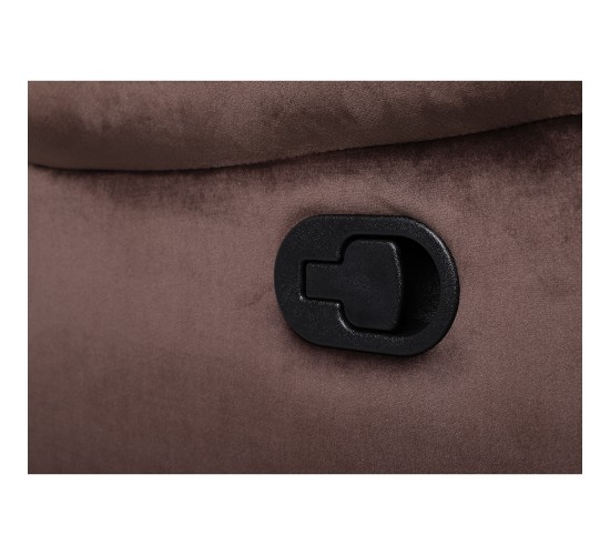 Πολυθρόνα Ανακλινόμενη ArteLibre NASHIRA Καφέ Βελούδο 88x90x99cm