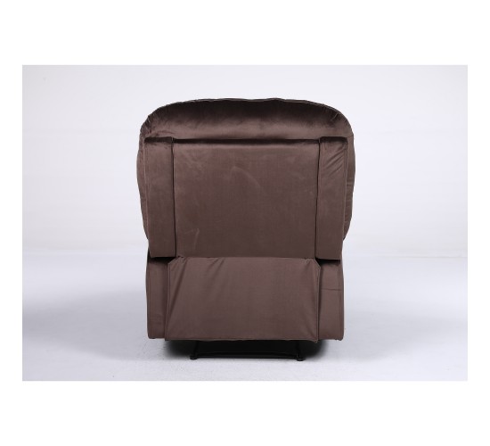 Πολυθρόνα Ανακλινόμενη ArteLibre NASHIRA Καφέ Βελούδο 88x90x99cm