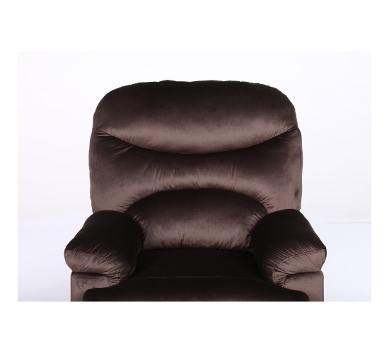 Πολυθρόνα Ανακλινόμενη ArteLibre NASHIRA Καφέ Βελούδο 88x90x99cm