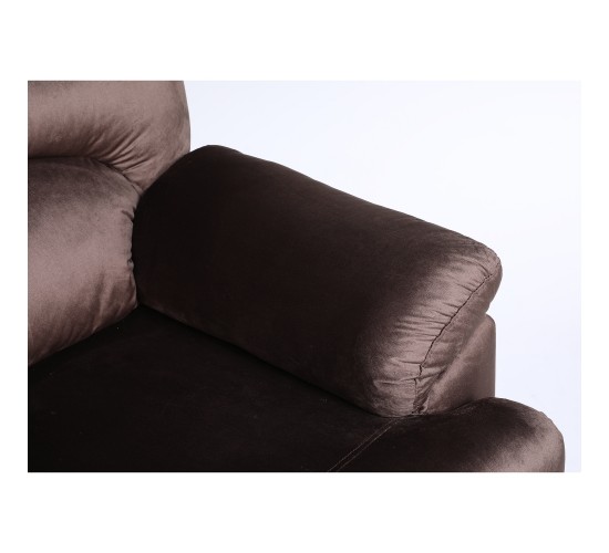 Πολυθρόνα Ανακλινόμενη ArteLibre NASHIRA Καφέ Βελούδο 88x90x99cm