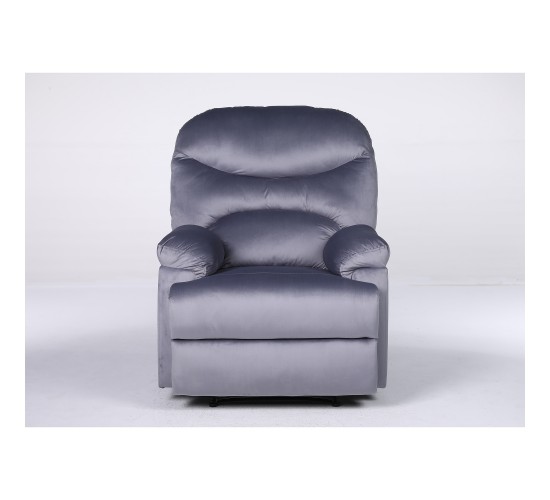 Πολυθρόνα Ανακλινόμενη ArteLibre NASHIRA Γκρι Βελούδο 88x90x99cm