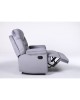 Πολυθρόνα Ανακλινόμενη ArteLibre NASHIRA Γκρι Βελούδο 88x90x99cm