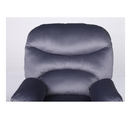 Πολυθρόνα Ανακλινόμενη ArteLibre NASHIRA Γκρι Βελούδο 88x90x99cm