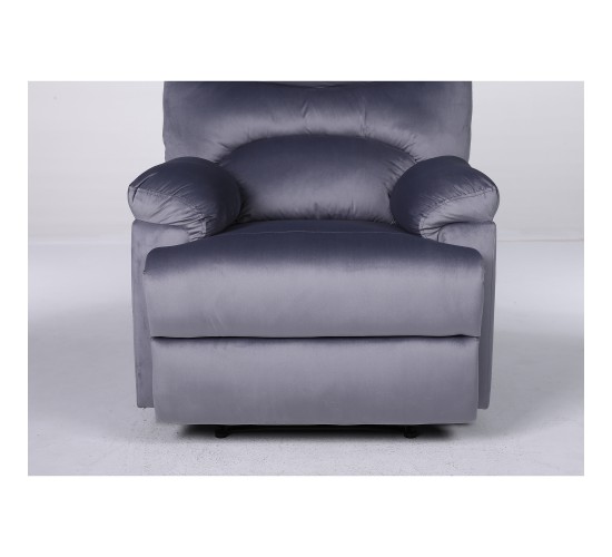 Πολυθρόνα Ανακλινόμενη ArteLibre NASHIRA Γκρι Βελούδο 88x90x99cm