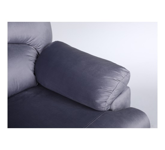 Πολυθρόνα Ανακλινόμενη ArteLibre NASHIRA Γκρι Βελούδο 88x90x99cm