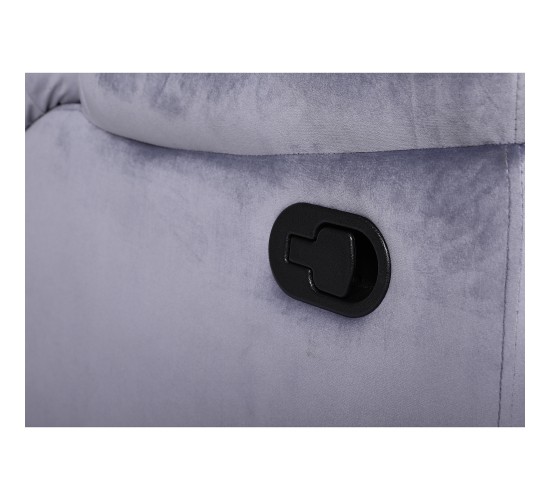 Πολυθρόνα Ανακλινόμενη ArteLibre NASHIRA Γκρι Βελούδο 88x90x99cm