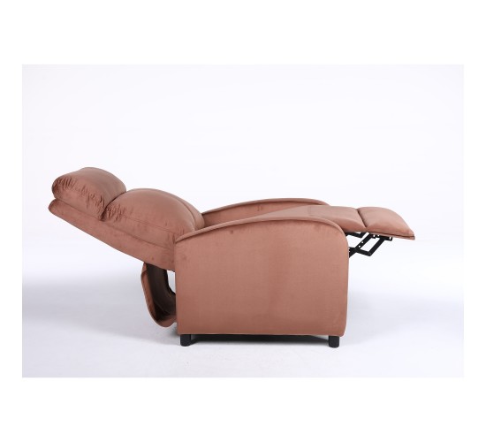 Πολυθρόνα Ανακλινόμενη ArteLibre TUREIS Καφέ Βελούδο 68x86x99cm