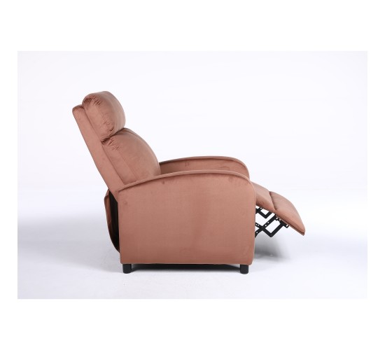 Πολυθρόνα Ανακλινόμενη ArteLibre TUREIS Καφέ Βελούδο 68x86x99cm
