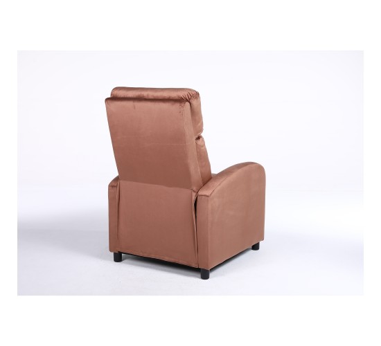 Πολυθρόνα Ανακλινόμενη ArteLibre TUREIS Καφέ Βελούδο 68x86x99cm