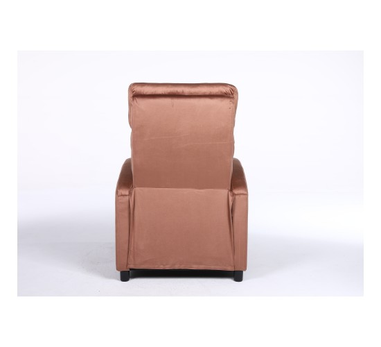 Πολυθρόνα Ανακλινόμενη ArteLibre TUREIS Καφέ Βελούδο 68x86x99cm