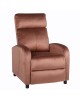 Πολυθρόνα Ανακλινόμενη ArteLibre TUREIS Καφέ Βελούδο 68x86x99cm