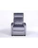 Πολυθρόνα Ανακλινόμενη ArteLibre TUREIS Γκρι Βελούδο 68x86x99cm