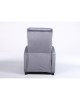 Πολυθρόνα Ανακλινόμενη ArteLibre TUREIS Γκρι Βελούδο 68x86x99cm