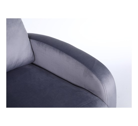 Πολυθρόνα Ανακλινόμενη ArteLibre TUREIS Γκρι Βελούδο 68x86x99cm