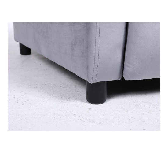 Πολυθρόνα Ανακλινόμενη ArteLibre TUREIS Γκρι Βελούδο 68x86x99cm