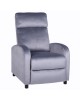 Πολυθρόνα Ανακλινόμενη ArteLibre TUREIS Γκρι Βελούδο 68x86x99cm