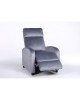 Πολυθρόνα Ανακλινόμενη ArteLibre TUREIS Γκρι Βελούδο 68x86x99cm
